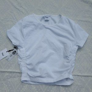 Aritzia TnaChill Malibu Short Sleeve Shirt - White - Size Small